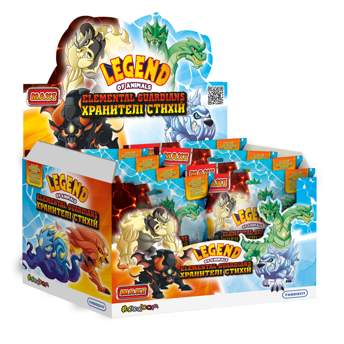 Дисплей стретч-іграшок серії "Legend OF Animals Максі" – Хранителі Стихій (10 шт)