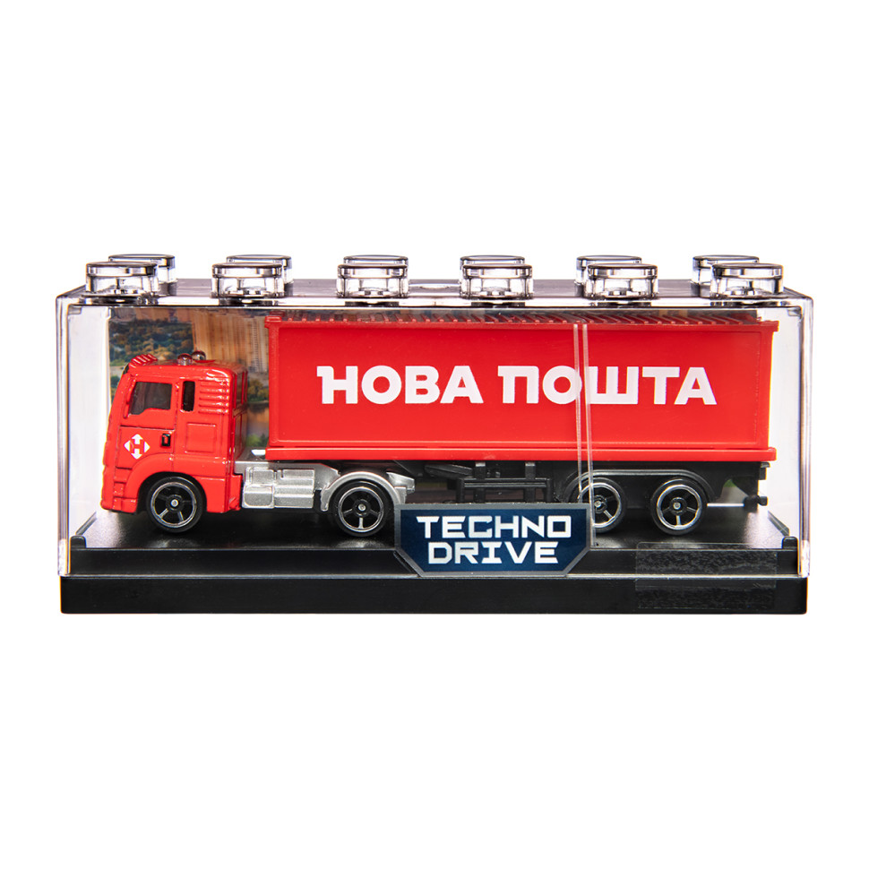 Автомодель колекційна Фура "Нова Пошта" TechnoDrive 250416CG масштаб 1:64 — фото 11