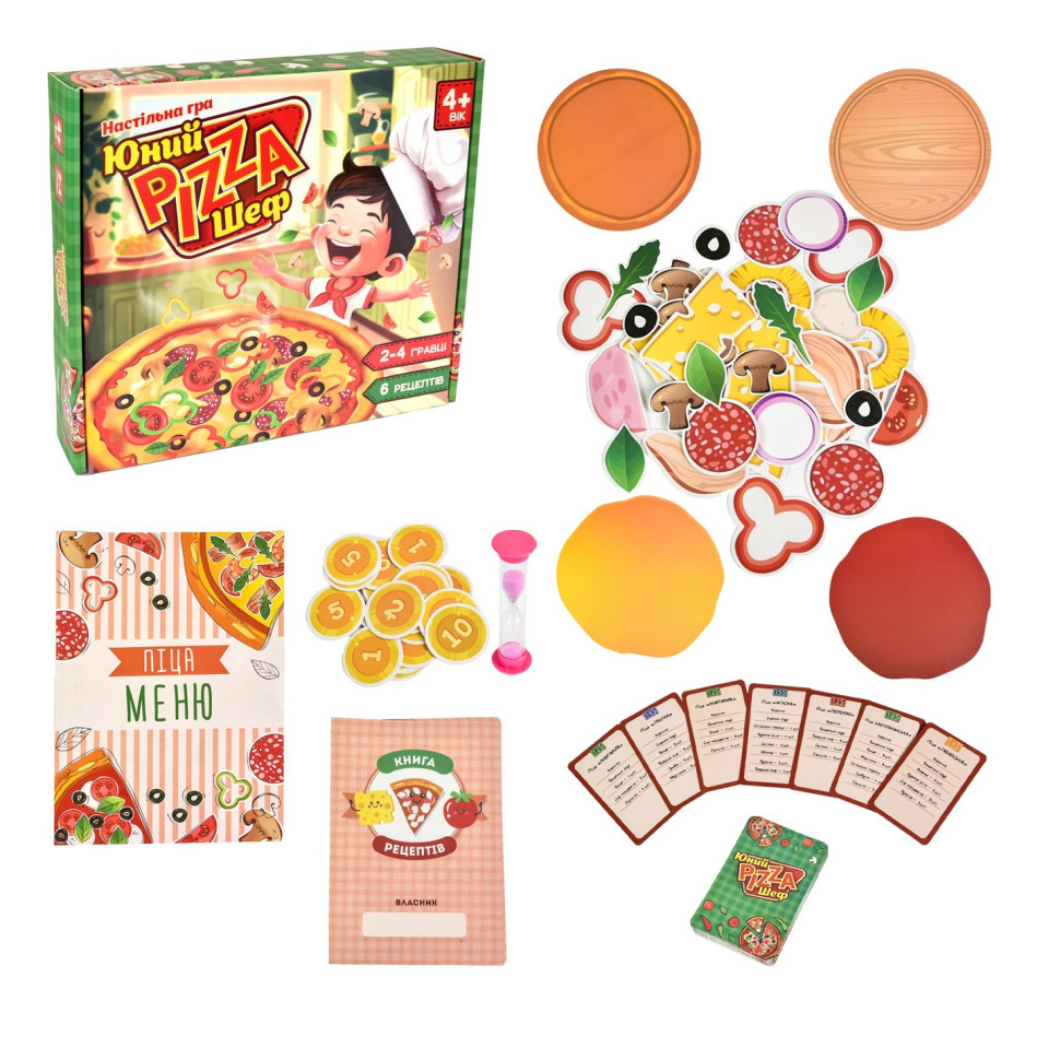 Настольная игра Юный Pizza Шеф 30781 ингредиенты для пиццы 6 рецептов — фото 3