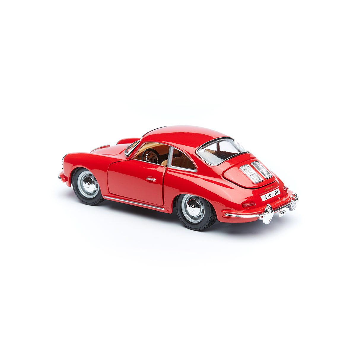 Автомодель - Porsche 356B (1961) (асорті слонова кістка, червоний, 1:24) — фото 6