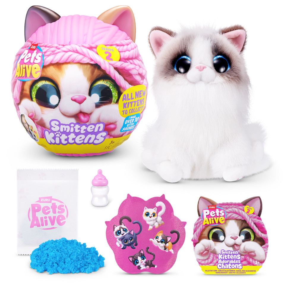 Интерактивный игровой набор-сюрприз Игривые котята Pets & Robo Alive S2 9568, 10 разных звуков — фото 5