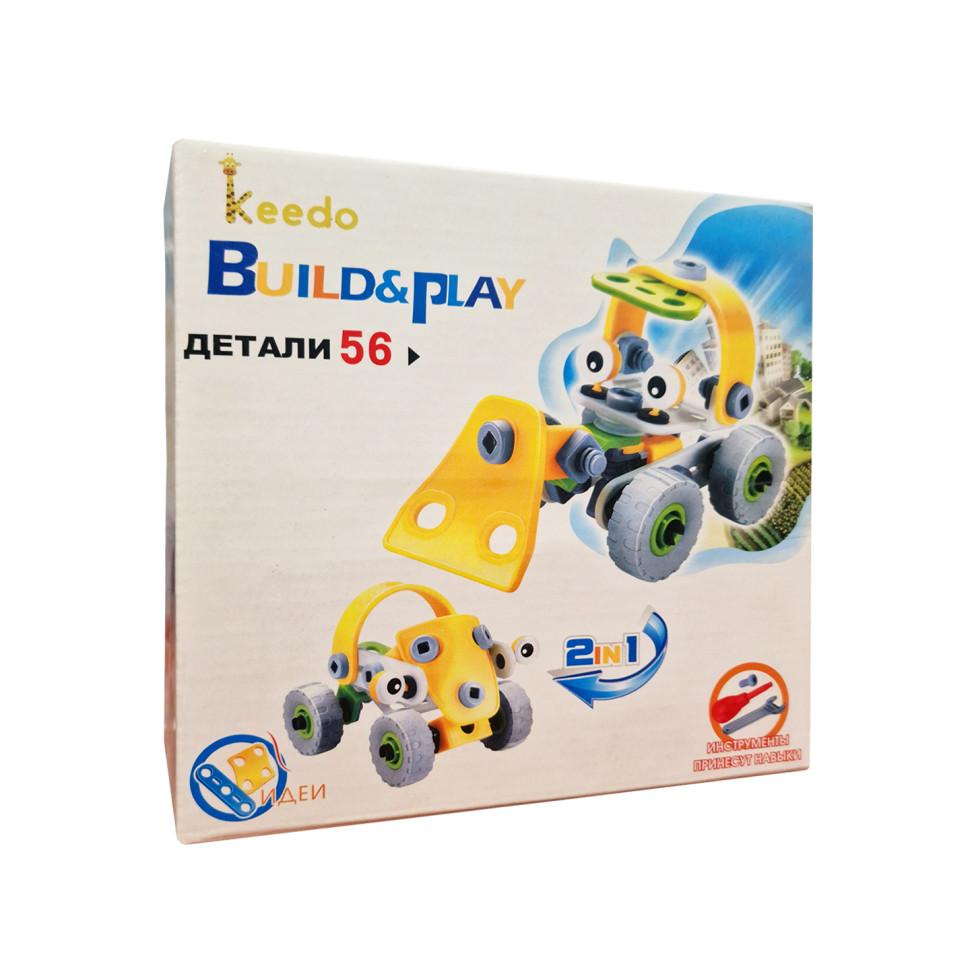 Конструктор Build&Play 2 в 1 "Строители" HANYE J-7725, 56 элемента — фото 3