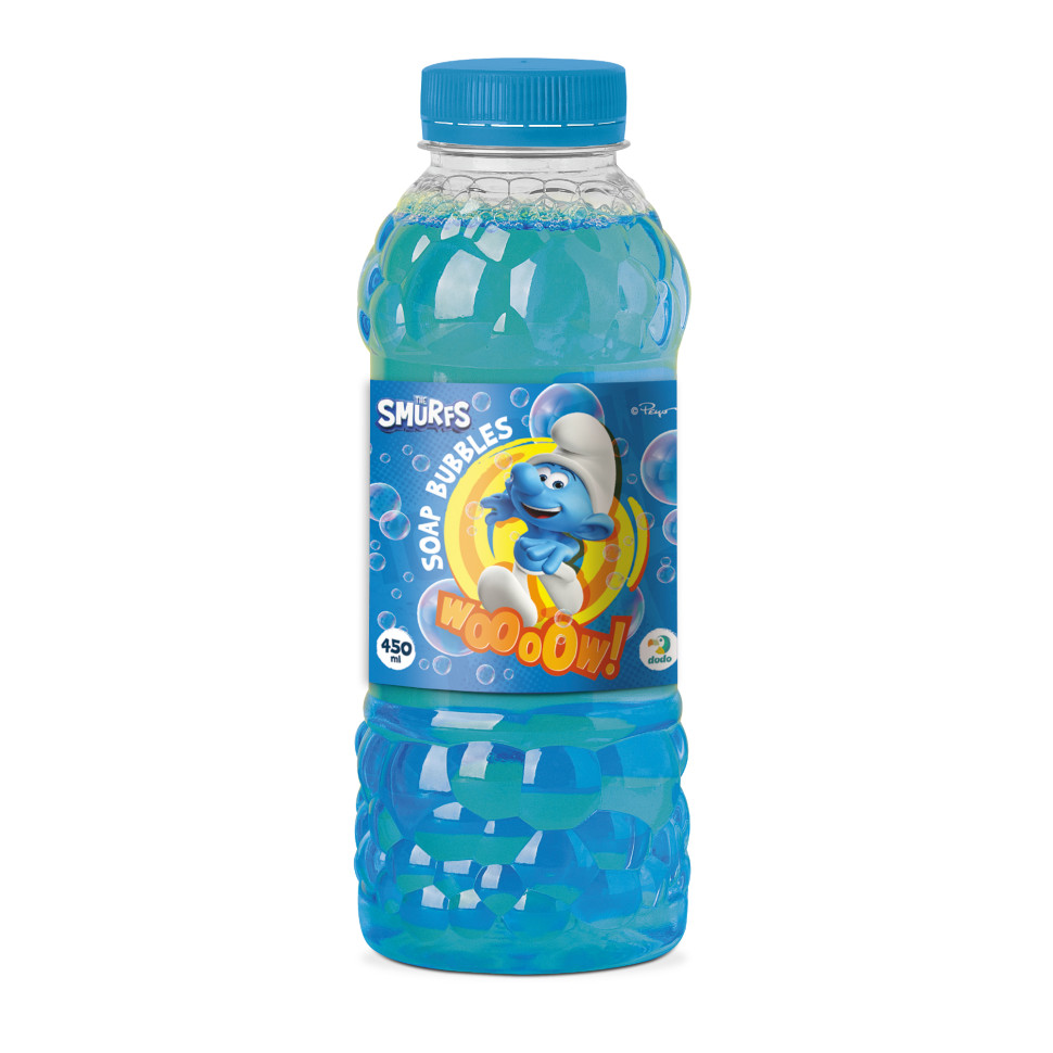 Мильні бульбашки "Mega Bubbles з тарілкою The Smurfs" 200637 об'єм 450 мл