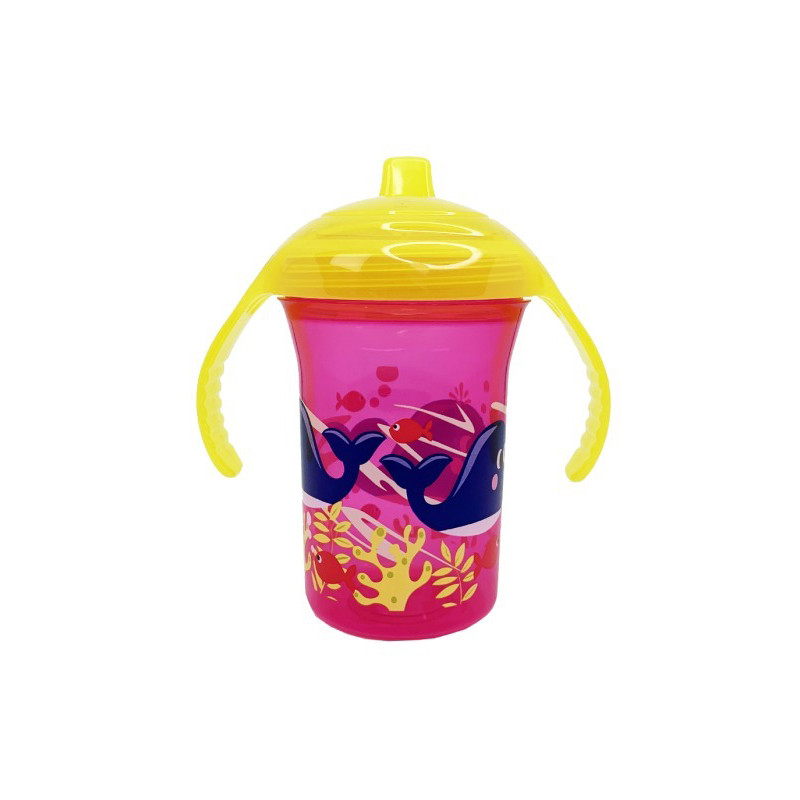 Пляшечка пластикова з ручками "Кит" MGZ-0323(Pink) 250 мл — фото 3