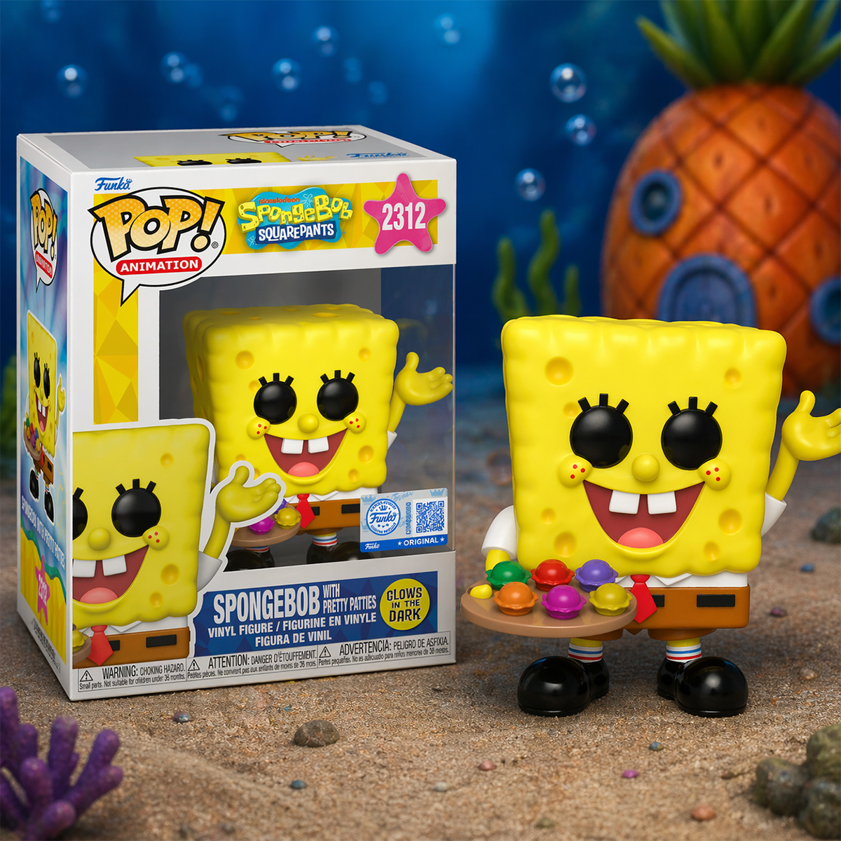 Ігрова фігурка Funko POP! серії "Губка Боб Квадратні Штани" - Губка Боб з Крабсбургерами (GW) — фото 4