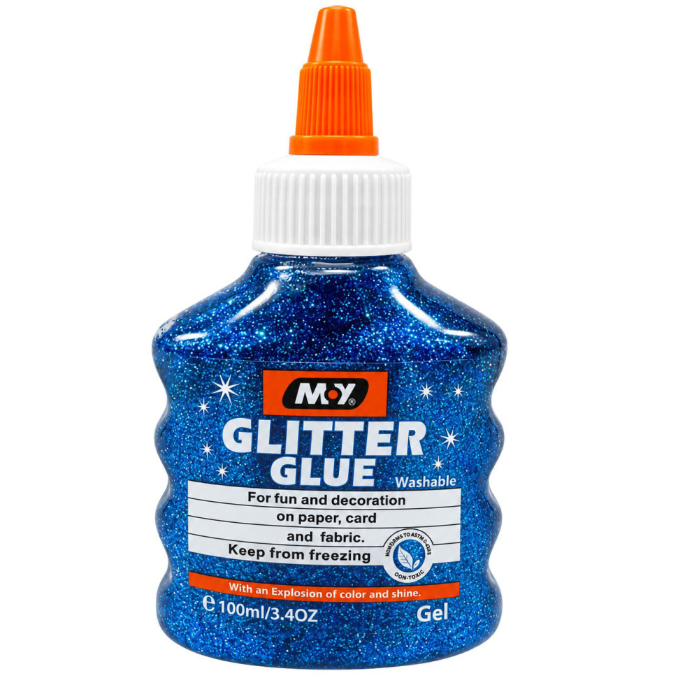 Клей декоративний "Металік Glitter" DSCN4619(Blue) 100 мл