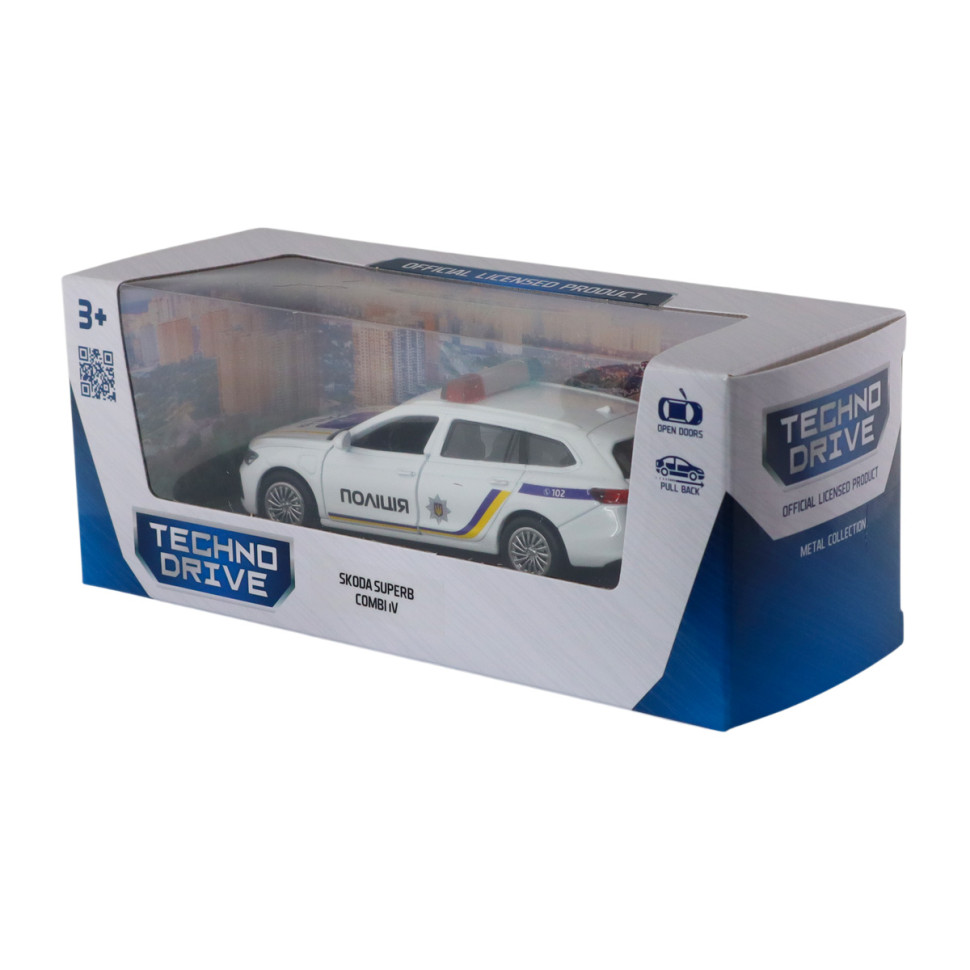Дитяча автомодель "Skoda superb поліція" TechnoDrive 250947 масштаб 1:43 — фото 12