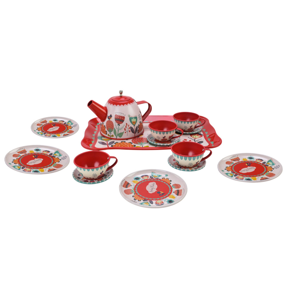 Дитячий набір посуду Tea set 620-C5 метал, 14 предметів — фото 5