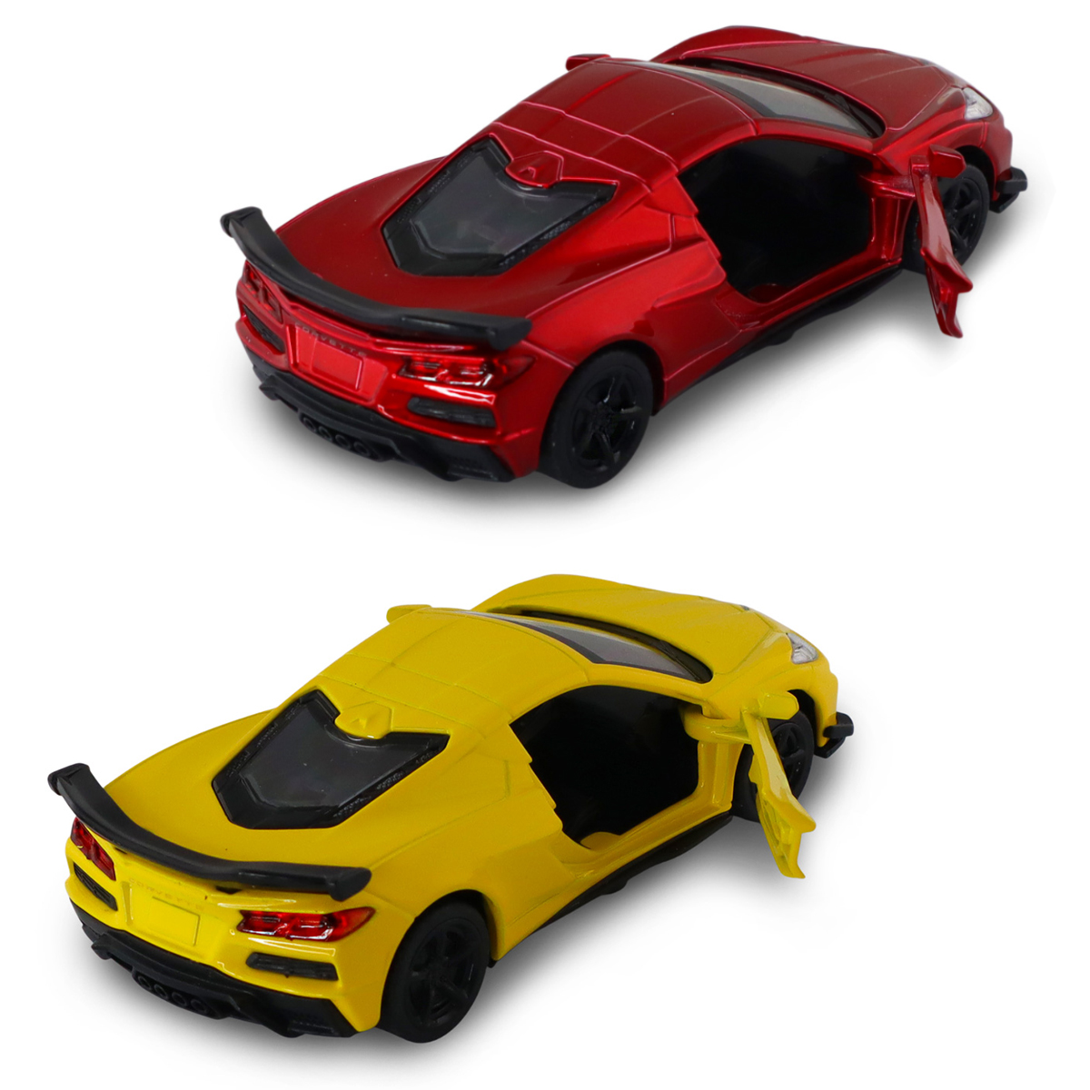 Автомодель – Chevrolet Corvette C8 Z06 2024 (жовтий, червоний) — фото 2