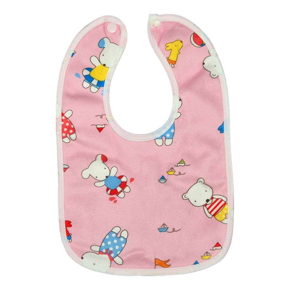 Дитячий слинявчик тканинний MGZ-0600(Pink) на кнопці — фото 11