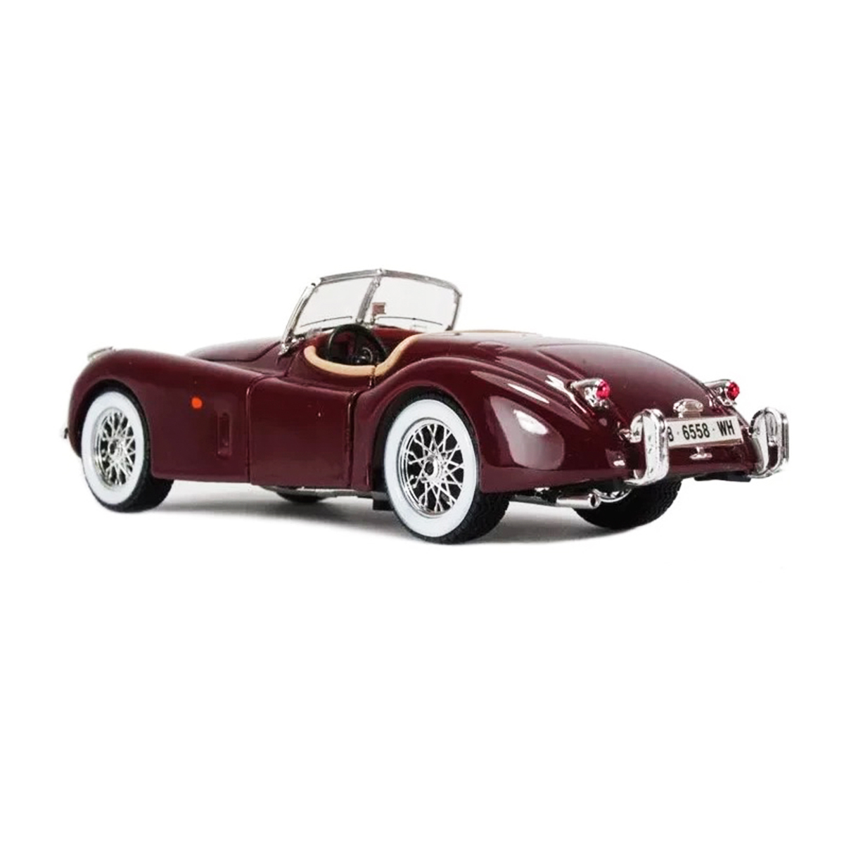 Автомодель - Jaguar XK 120 (1951) (ассорти вишневый, серебристый, темно-зеленый, 1:24) — фото 9