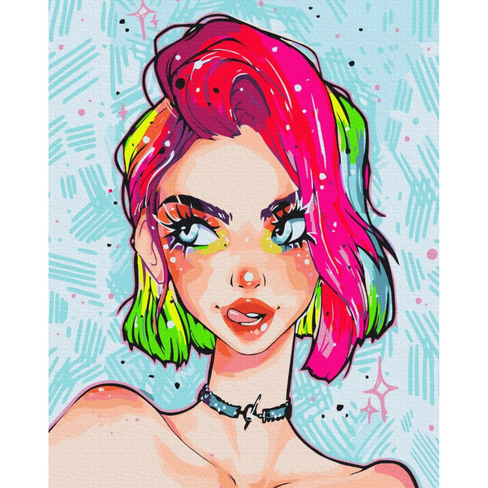 Картина за номерами "Леді грандж" @nila_art_art Brushme BS53389 40х50 см