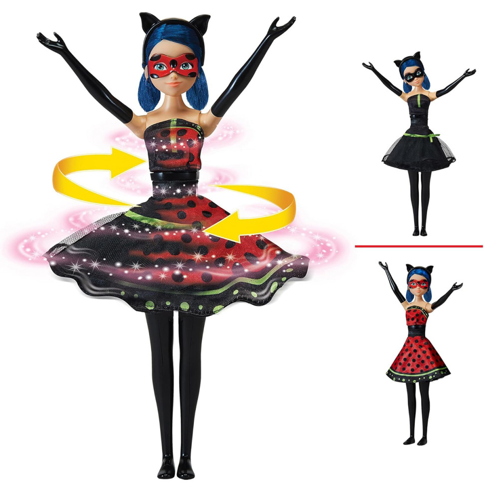 Інтерактивна лялька "Леді Баг та Супер-Кіт" Miraculous 50414 дизайнерське перетворення — фото 4