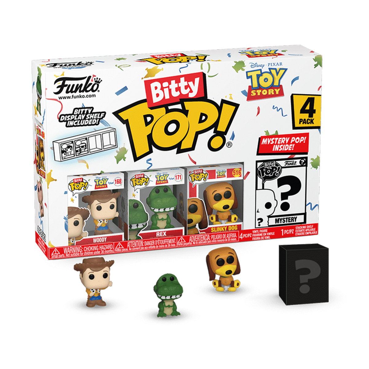 Набір ігрових фігурок Bitty POP! серії "Історія іграшок" - Вуді (4 фігурки в ас.)