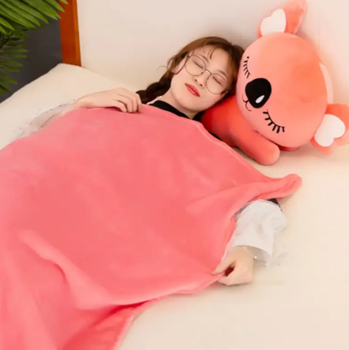 Дитяча м'яка іграшка "Коала" L1129(Pink) іграшка з пледом, розмір 50 см — фото 5