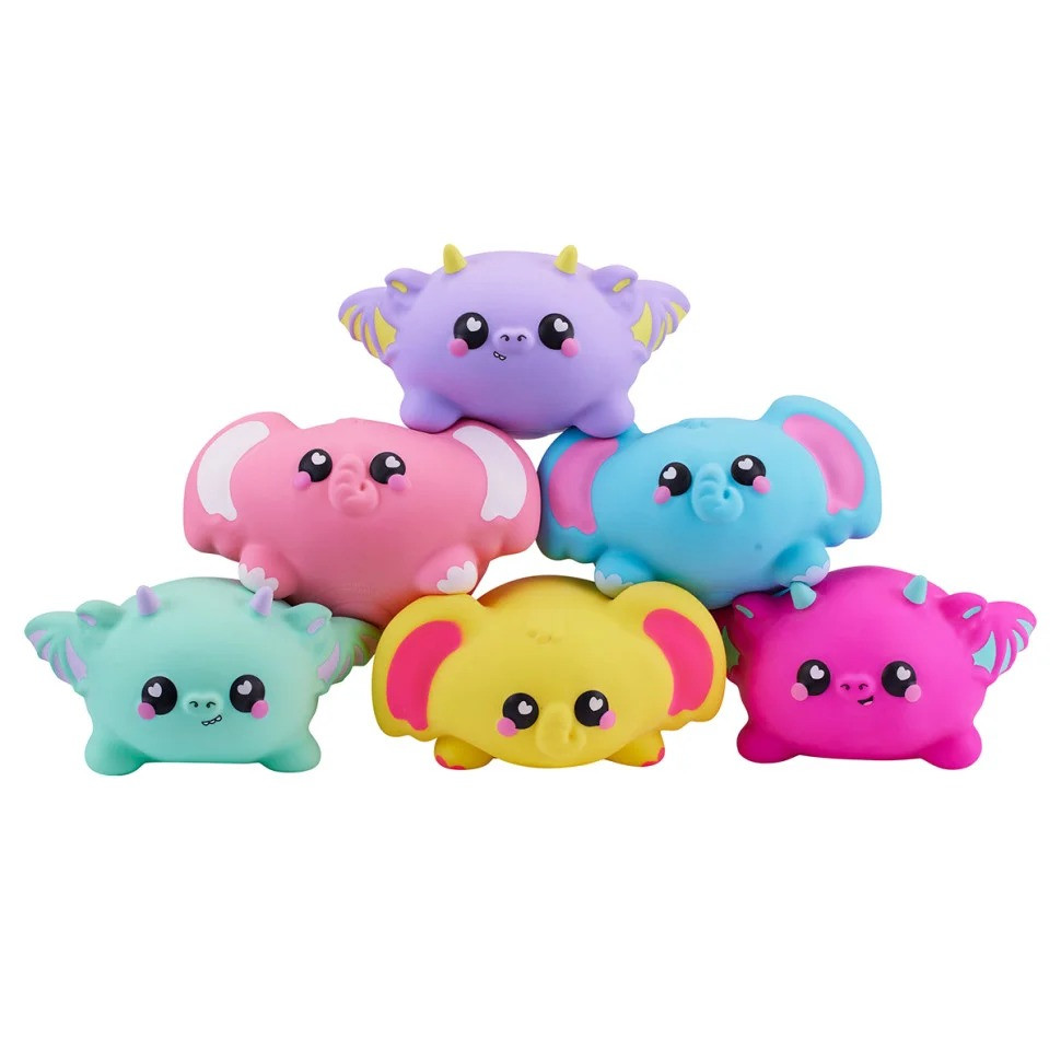 Коллекционная игрушка-антистресс "Слон Баблз" Smooshzees 08232 серии "Snugzees" — фото 7