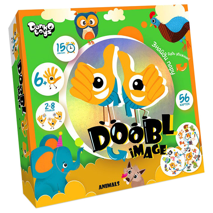 Розважальна настільна гра "Doobl Image" DBI-01-01U укр. мовою Тварини
