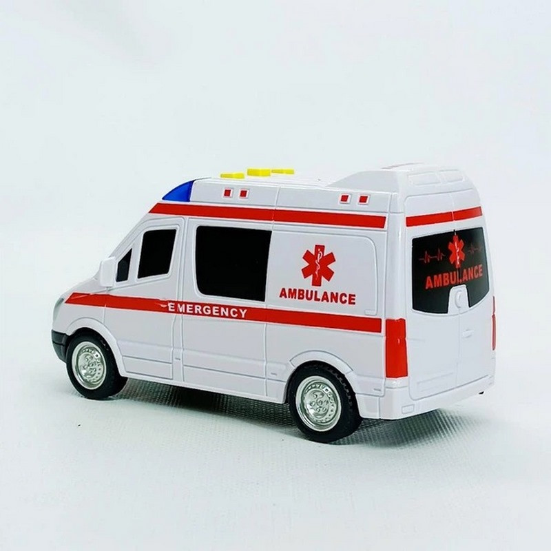Дитяча автомодель "Швидка допомога" 7994, 17х7 см, звукові та світлові ефекти — фото 3