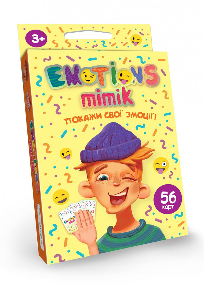 Карткова гра "Emotions Mimik" EM-01-01U укр. мовою
