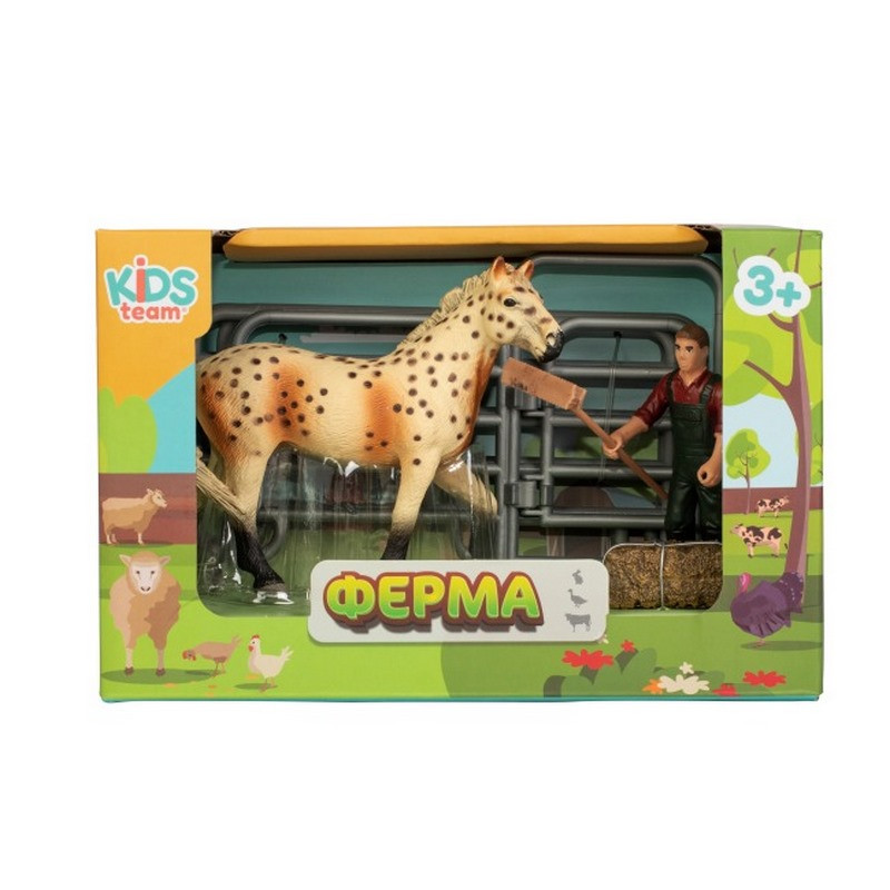 Дитячий іграшковий набір "Ферма" Q9899-X3_1 кінь з парканом — фото 2