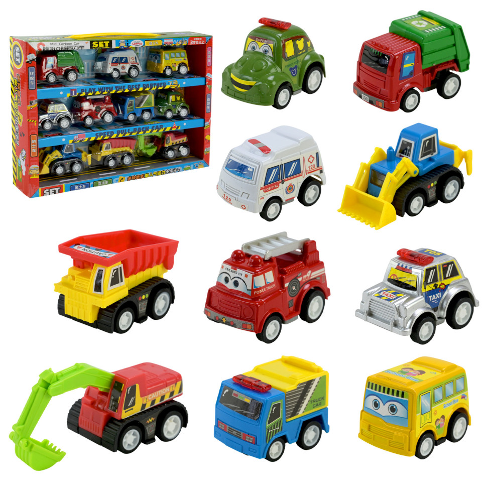 Ігровий набір машинок Mini Cartoon Car 5857 у наборі 10 шт