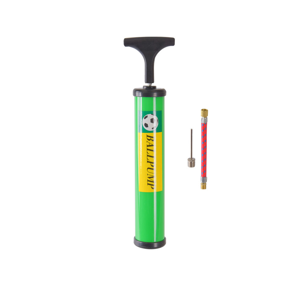 Ручний насос для м'ячів N41504(Green) 25 см, голка для накачування та гнучкий шланг