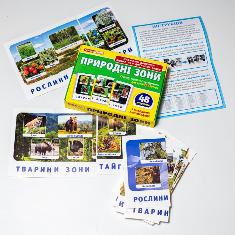 Набір тематичних карток "Природні зони" 13169002 для дітей 4-6 років — фото 5
