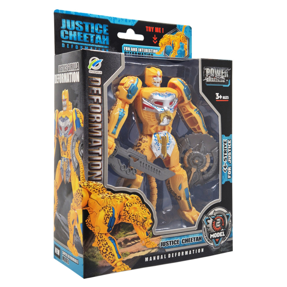 Дитячий робот-трансформер Justice Cheetah 168-85(Yellow) робот-гепард