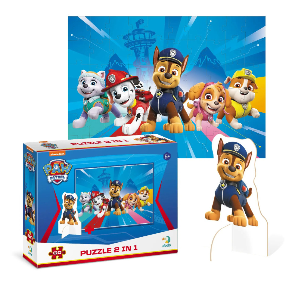 Дитячі Пазли Paw Patrol "Готові до пригод" DoDo 200163 60 елементів, з фігуркою — фото 2