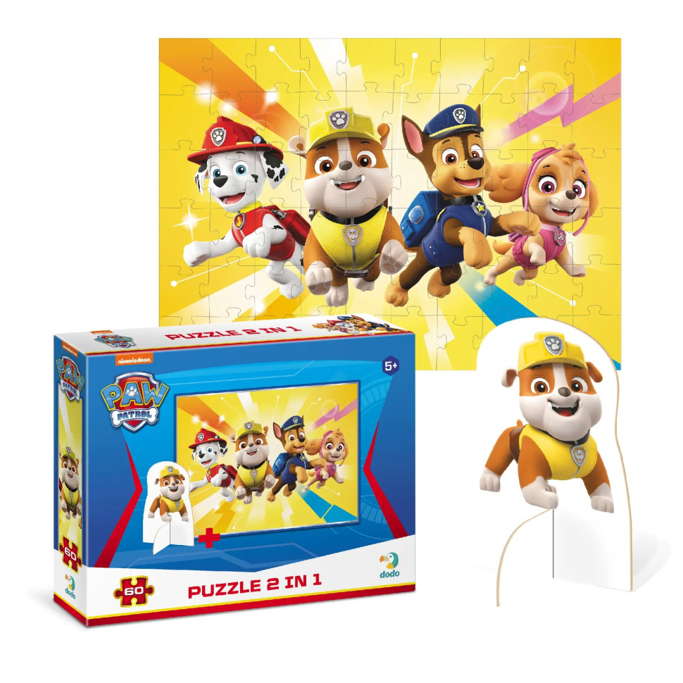 Дитячі Пазли Paw Patrol "Відчайдушна четвірка" DoDo 200164 60 елементів, з фігуркою — фото 2