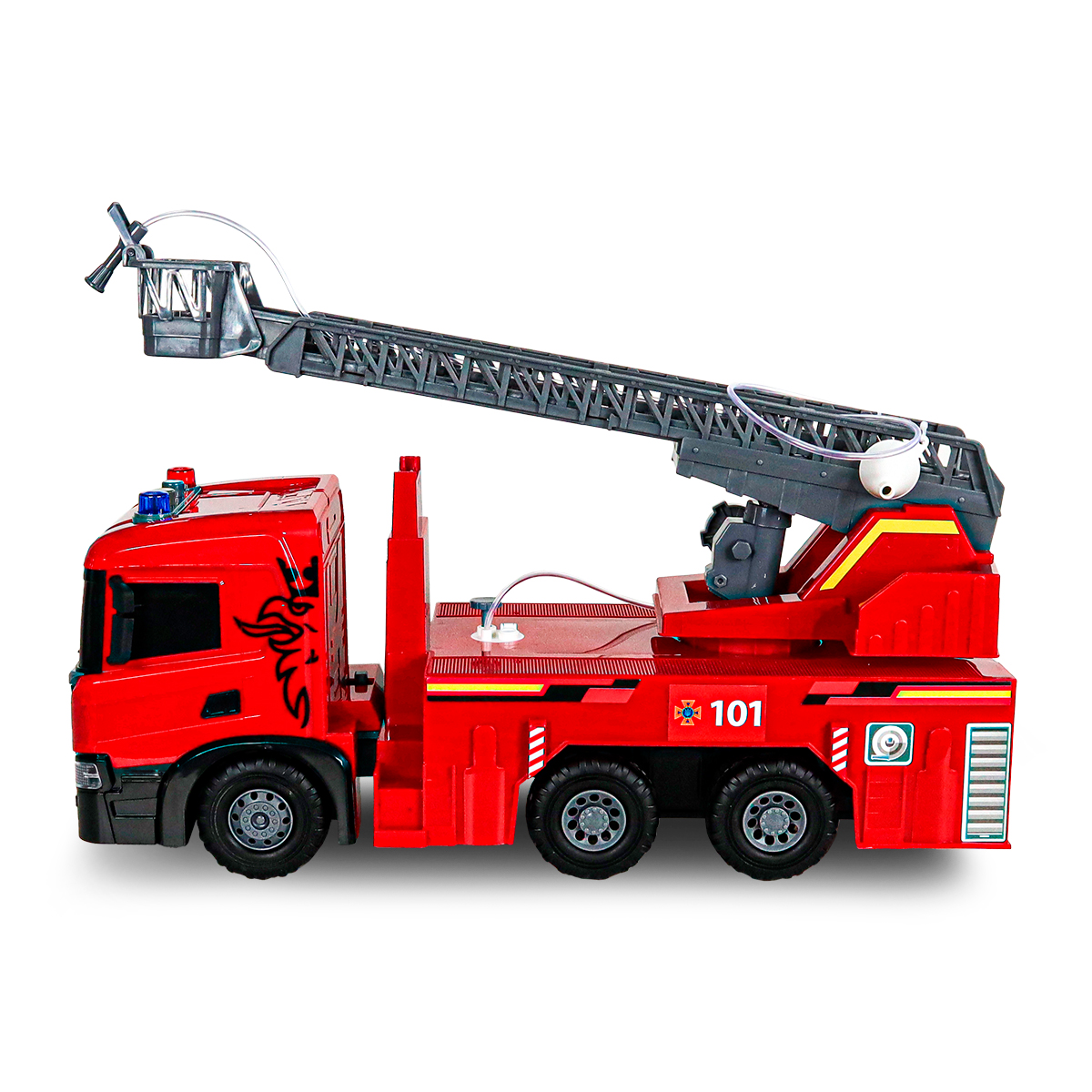 Автомодель серії "Super Big Truck" – Пожежна Машина Scania (світло, звук, функ. води) — фото 7
