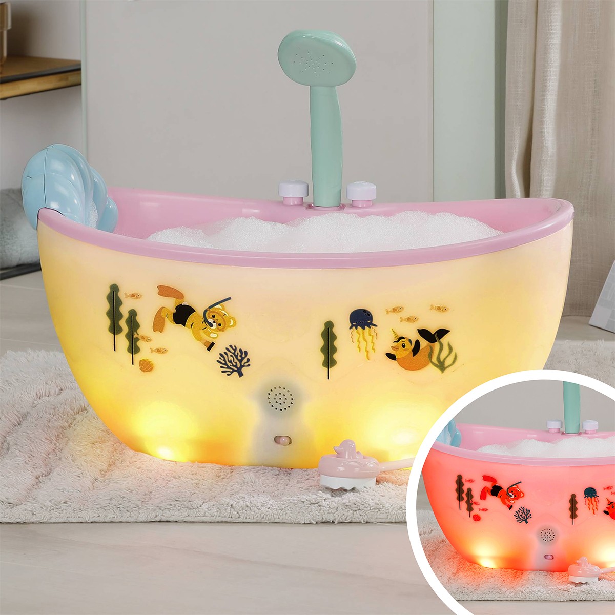 Автоматична ванночка для ляльки BABY born серії "Click and Play" – Казкове Купання (світло, звук) — фото 8