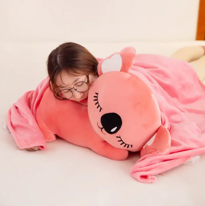 Дитяча м'яка іграшка "Коала" L1129(Pink) іграшка з пледом, розмір 50 см — фото 3