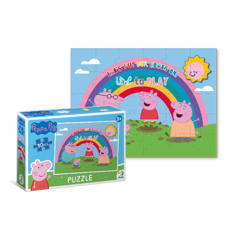 Детский пазл "Peppa Pig: Игра в лужах" 200303, 30 элементов — фото 4
