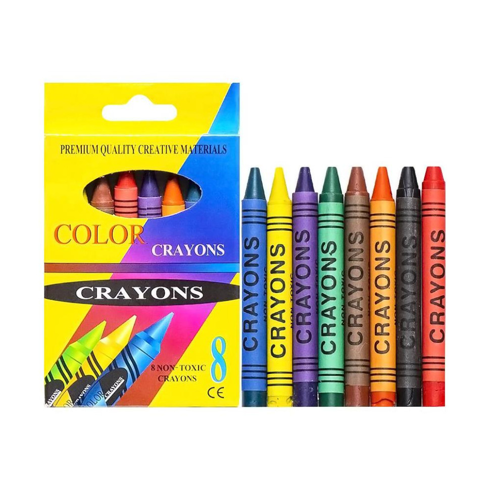 Олівці воскові CRAYONS 2008A 8 кольорів