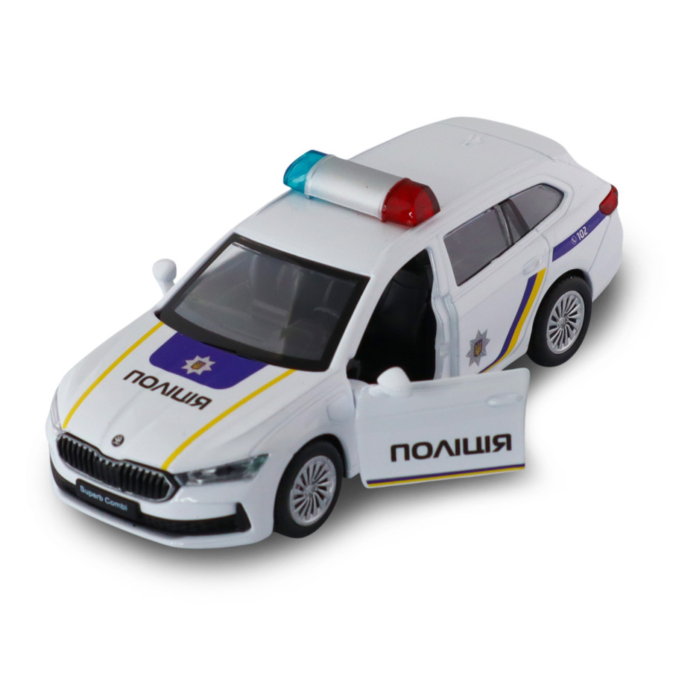 Дитяча автомодель "Skoda superb поліція" TechnoDrive 250947 масштаб 1:43 — фото 9