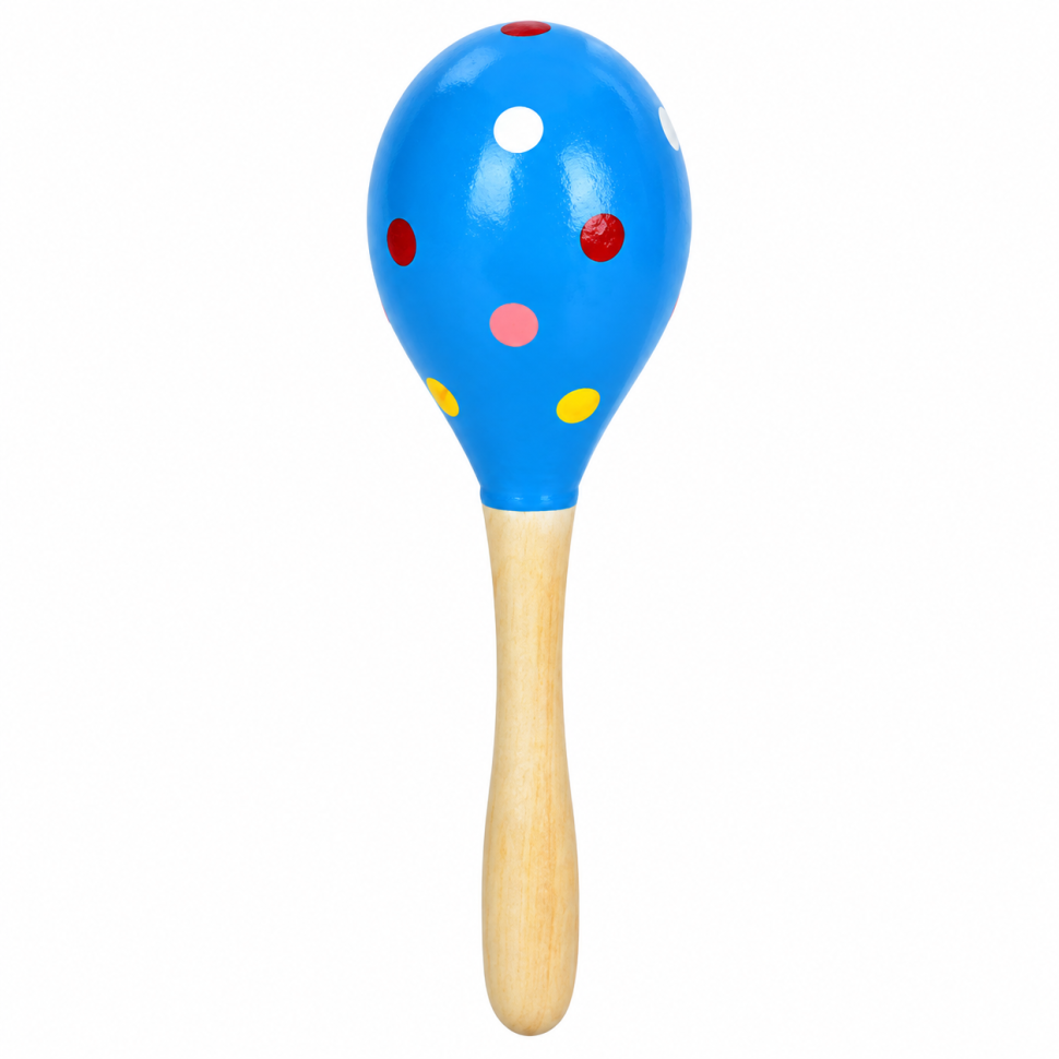 Дерев'яна дитяча іграшка "Маракас" MD 0029(Blue) 20х6х6 см