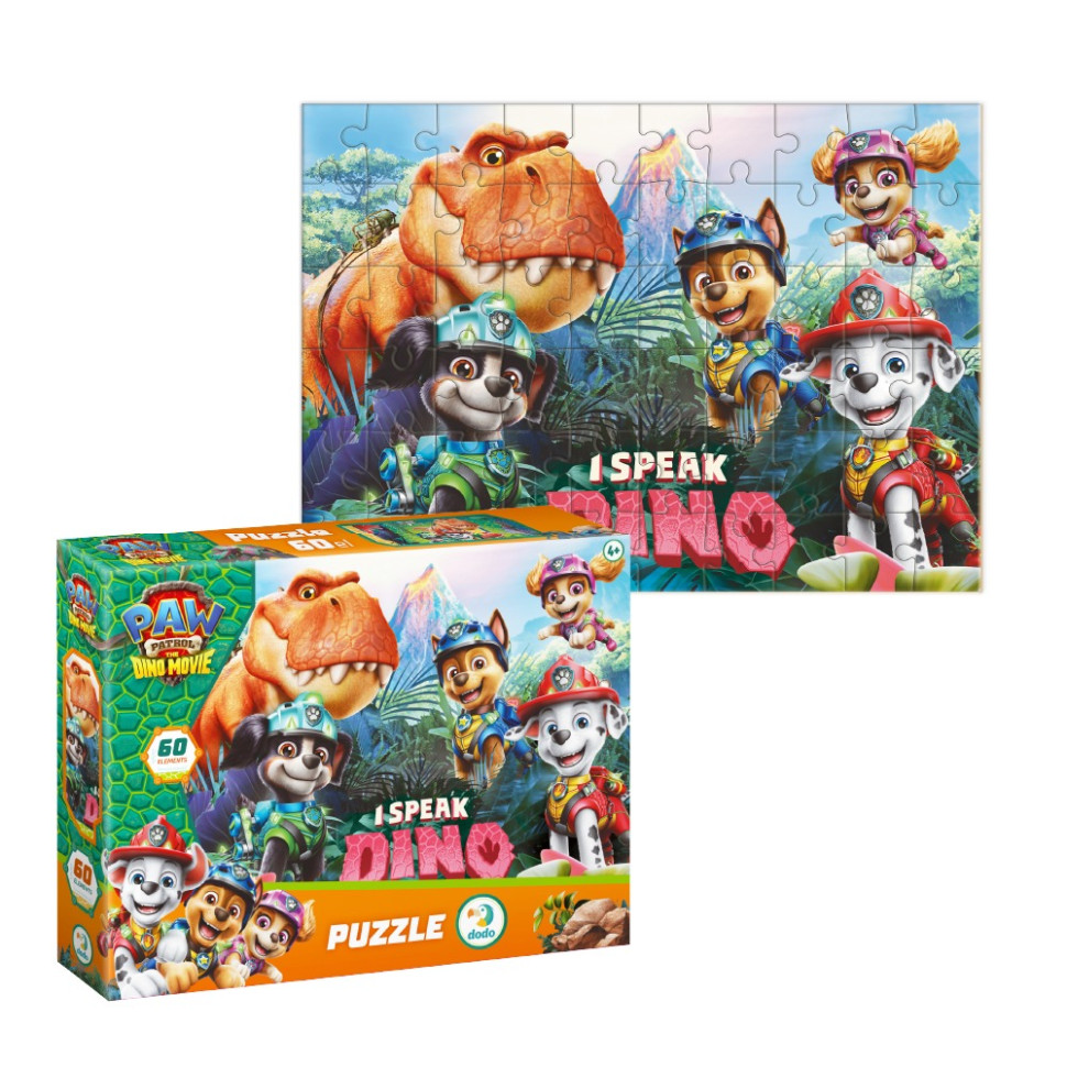 Дитячий пазл "Paw Patrol: Я розмовляю мовою динозавра" 200799, 60 елементів — фото 4