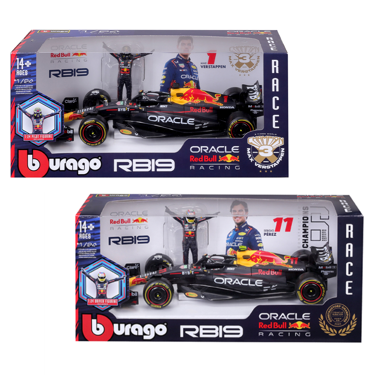 Автомодель з фігуркою - RED BULL Racing RB19 (1:24)