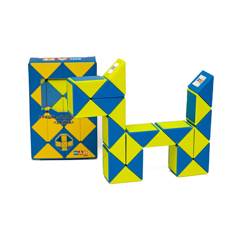 Головоломка Умный кубик "Змейка сине-желтая" SCU024 (Smart Cube Twisty Puzzle Snake "Ukraine") — фото 2