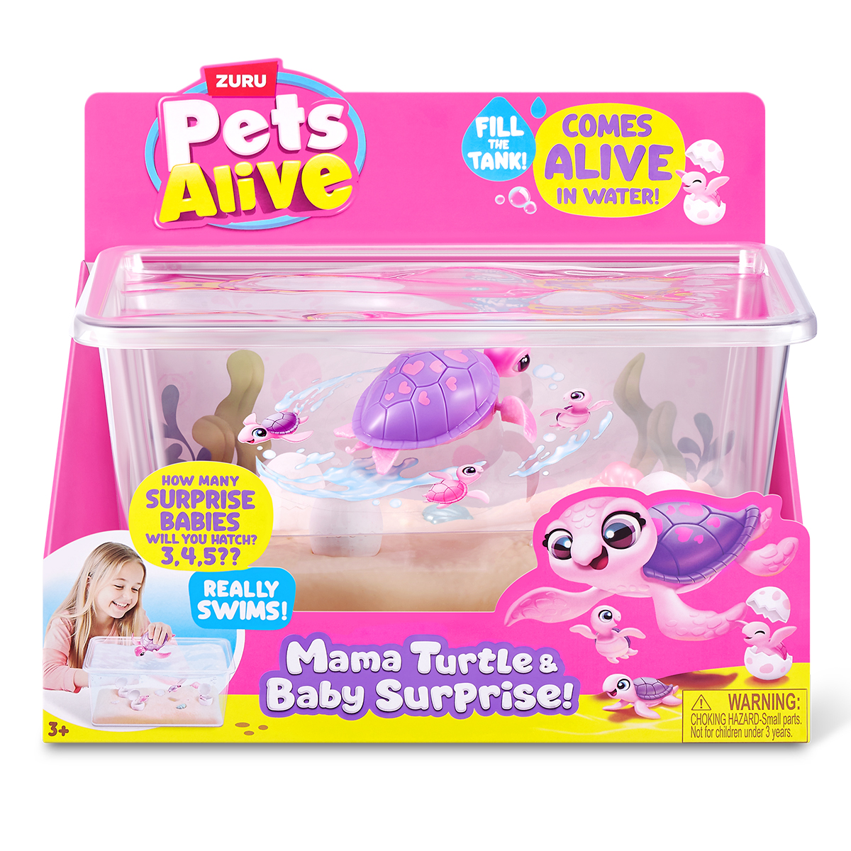 Інтерактивний ігровий набір Pets Alive серії "Mama & Baby Surprise" S1 – Мама Черепаха з Сюрпризом