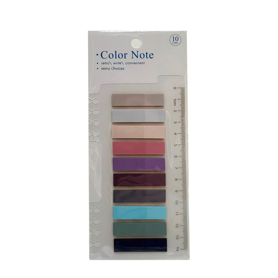 Закладка з лінійкою 2 в 1 "stick Notes" Р80-5 різнокольорові