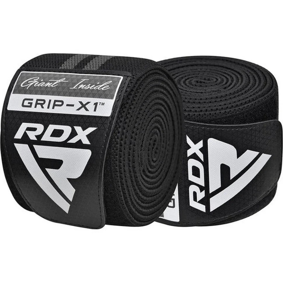 Бинты на колени KR11 GYM Knee Wrap RDX Inc Limited WAH-KR11BG, Black/Grey — фото 4