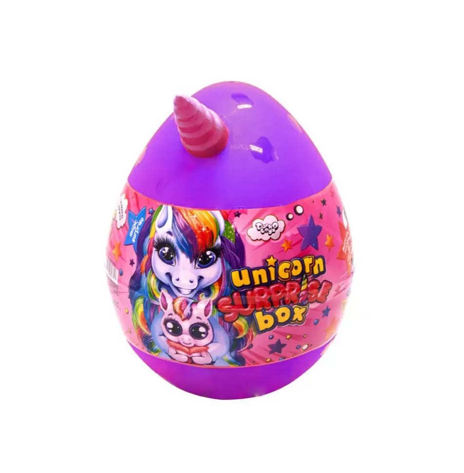 Набір для творчості в яйці "Unicorn Surprise Box" USB-01-01U для дівчинки Фіолетовий