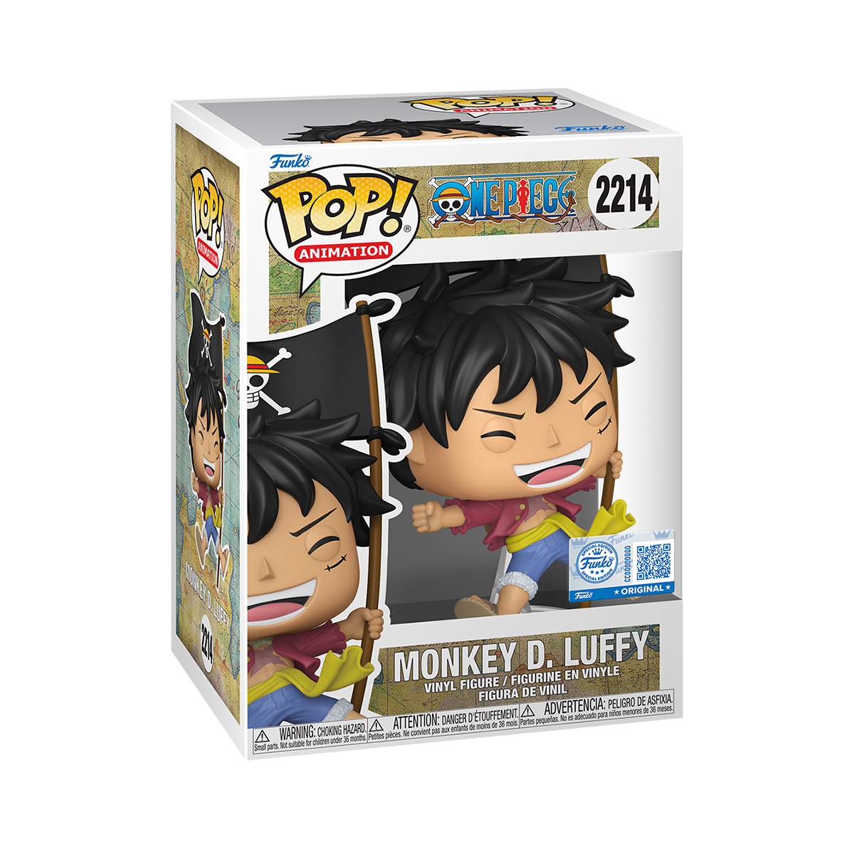 Ігрова фігурка Funko POP! серії "Великий куш" - Луффі з Прапором