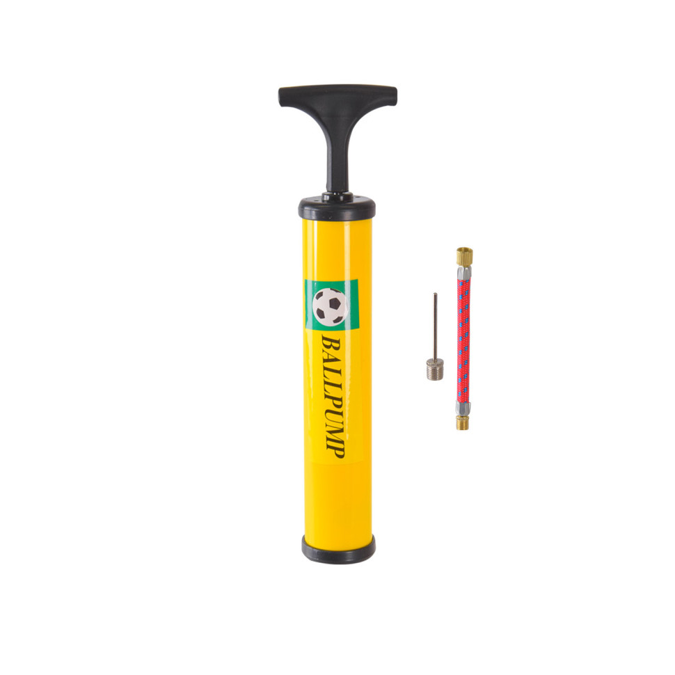 Ручний насос для м'ячів N41504(Yellow) 25 см, голка для накачування та гнучкий шланг
