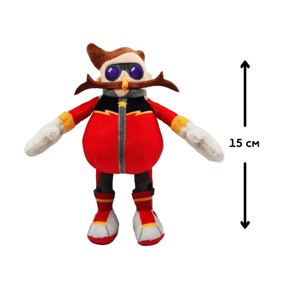 М'яка іграшка на кліпсі Доктор Еггман SONIC PRIME SON7004E 15 см — фото 2