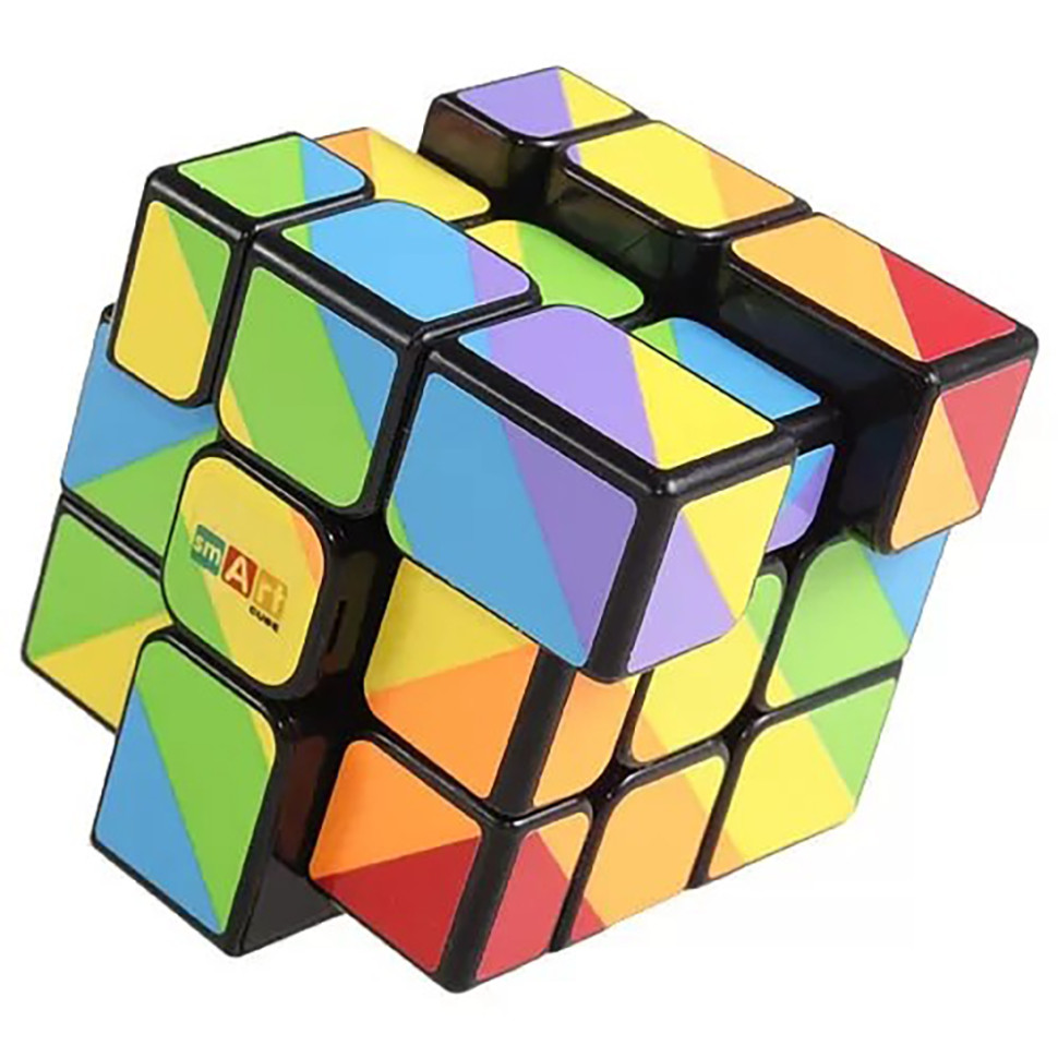 Головоломка Кубик Рубіка Райдужний 3х3 Чорний Smart Cube SC361 — фото 3
