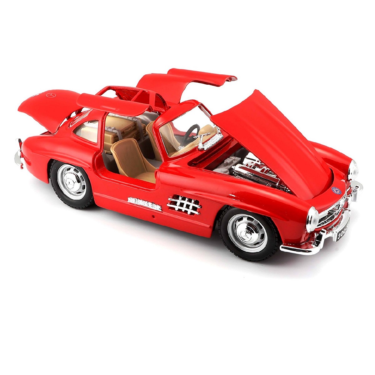 Автомодель - Mercedes-BENZ 300 SL (1954) (асорті червоний, сріблястий, 1:24) — фото 5